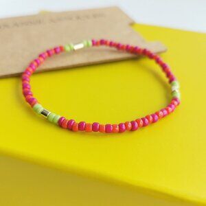 Roxanne Assoulin Color Therapy Pink Green Beaded Bracelet fashion